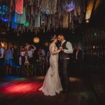 Couple's first dance at wedding reception.