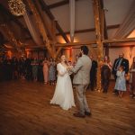 Couple's first dance at wedding reception.