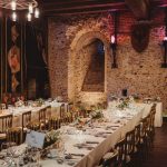 Elegant medieval banquet hall setup